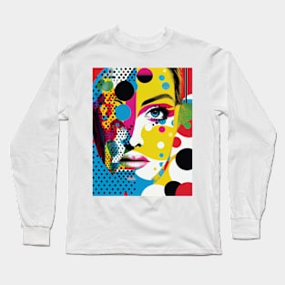 Modern woman in pop-art style Long Sleeve T-Shirt